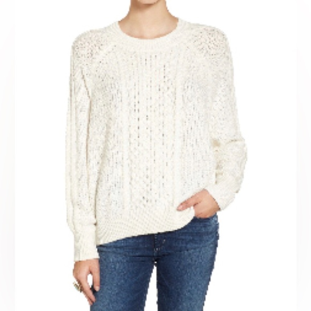 Ivory colored BP Cable Knit Sweater